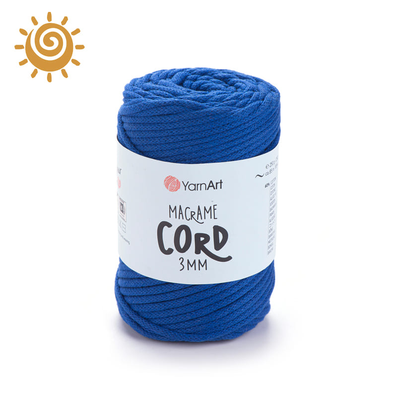 YarnArt Macrame Cord 3mm 772, колір синій