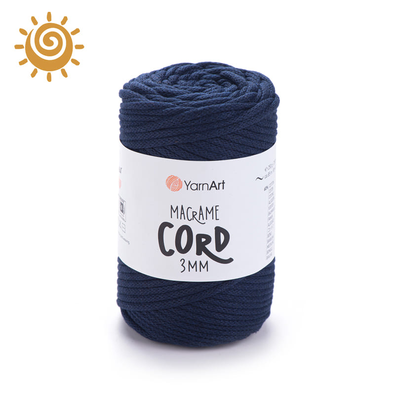 YarnArt Macrame Cord 3mm 784, колір темно-синій