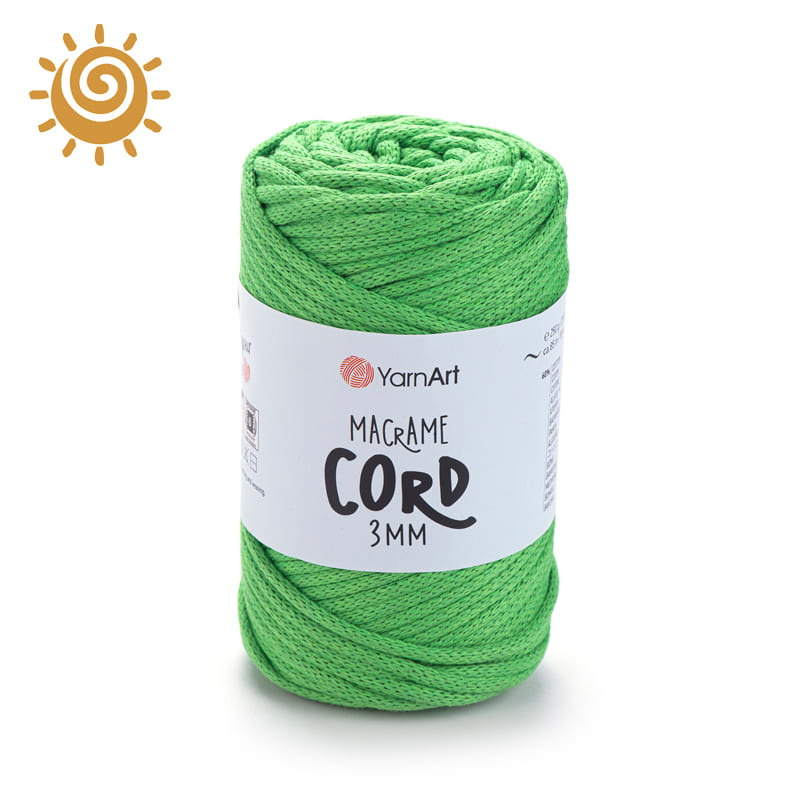 YarnArt Macrame Cord 3mm 802, колір світло-зелений