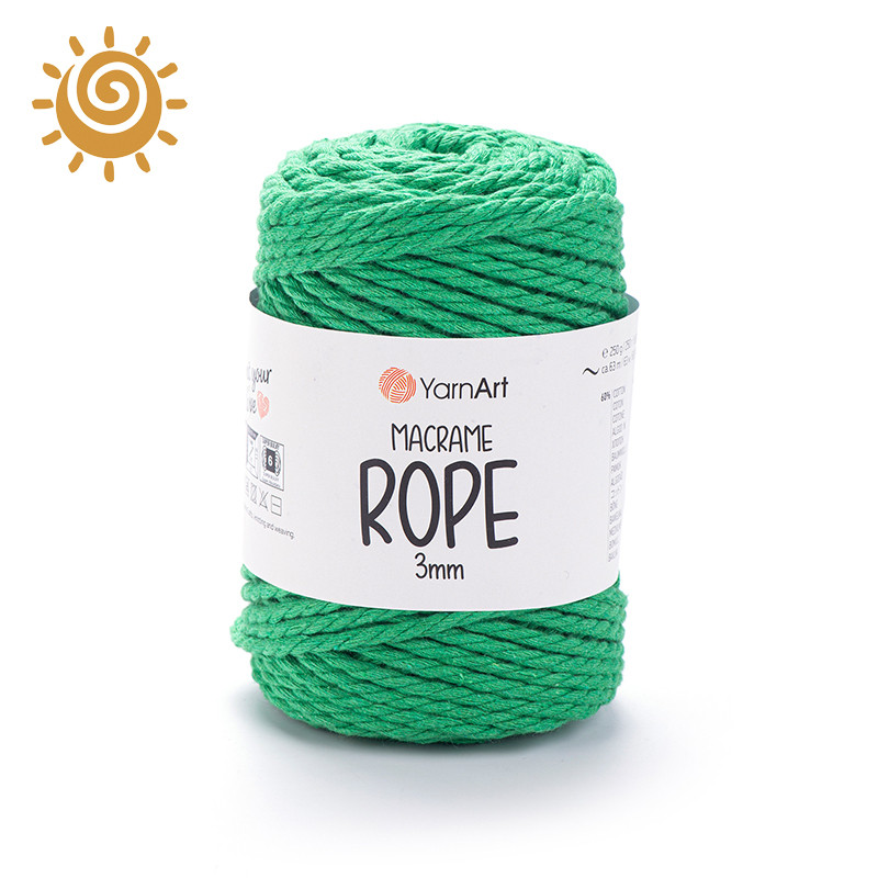 YarnArt Macrame Rope 3mm 785, колір зелений